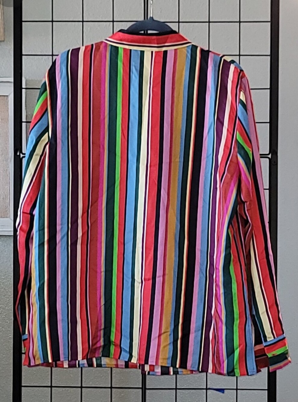 Escada Nicoli Multicolor Striped Men's Button-Up Shirt - Picture 2 of 4